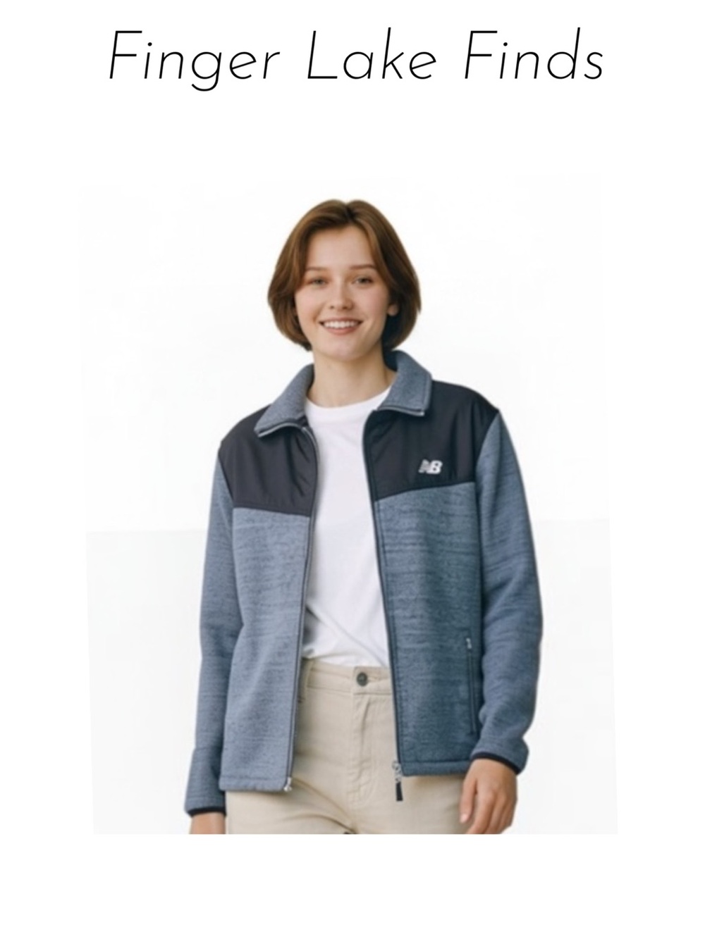 New Balance Gray Fleece Jacket, M